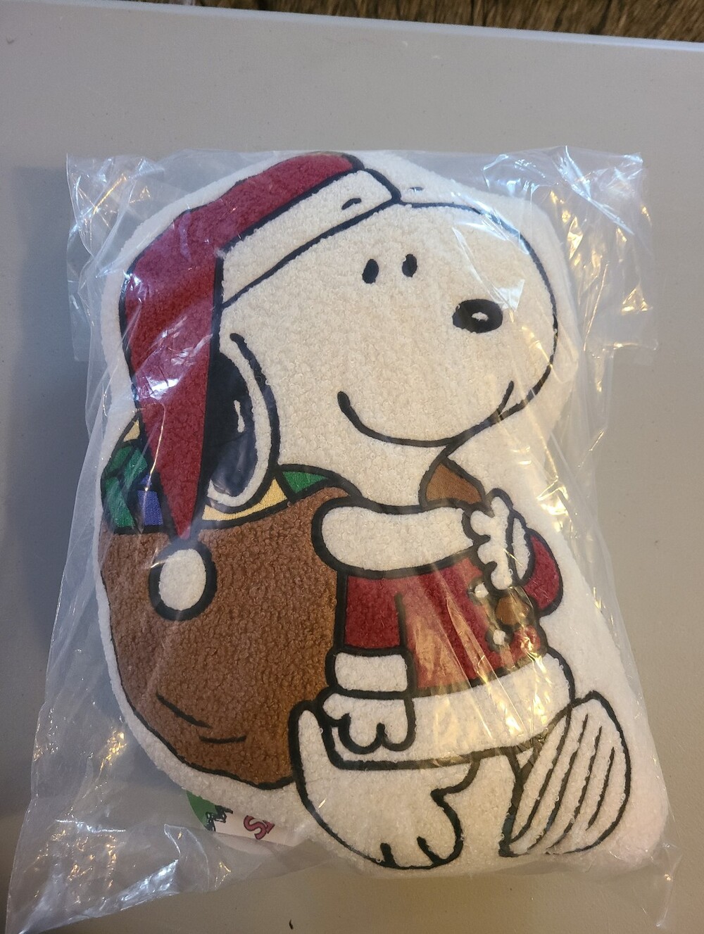 Peanuts Snoopy As Santa Plush Decorative Sherpa Pillow